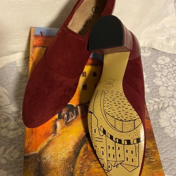 Burgundy Suede Booties - Picture 2 of 3